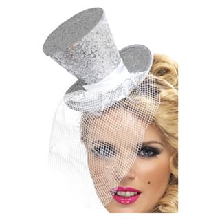 Liten Cylinderhatt Silver