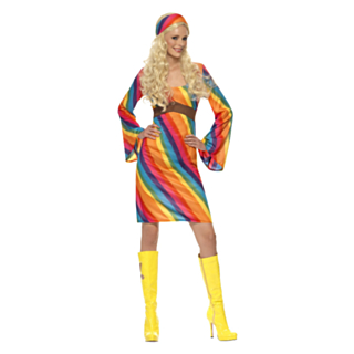 Regnbåge Hippie Maskeraddräkt