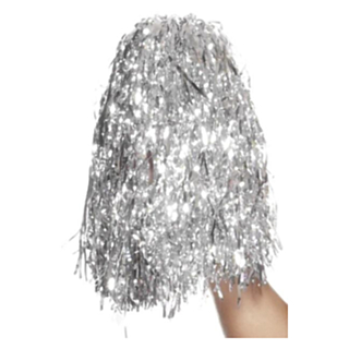 Metallisk Pom-pom Silver
