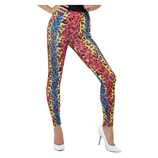 Neonfärgade Leopardleggings