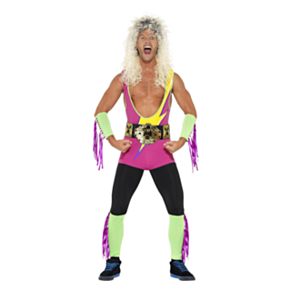 80-tal Wrestler Maskeraddräkt