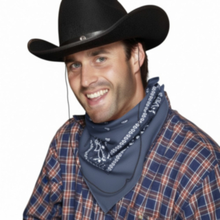 Cowboyhalsduk Bandana Blå
