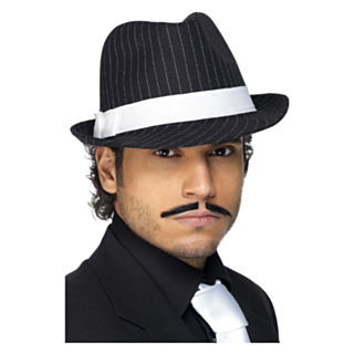 Fedora Gangsterhatt Svart/Vit