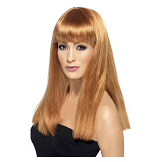 Glamourperuk Kastanj