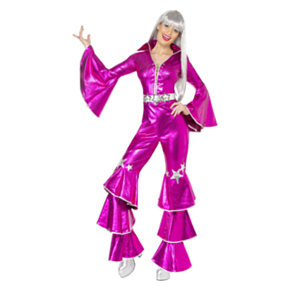 Rosa 70-tal Dancing Queen Maskeraddräkt