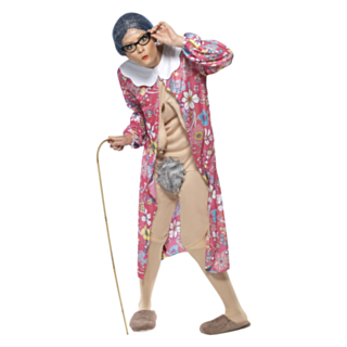 Gammal Mormor Maskeraddräkt