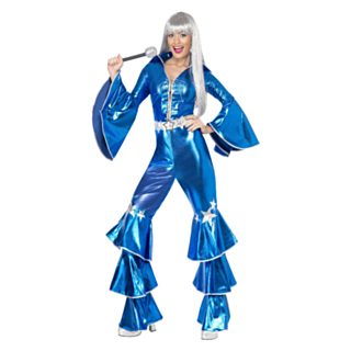 Blå 70-tal Dancing Queen Maskeraddräkt