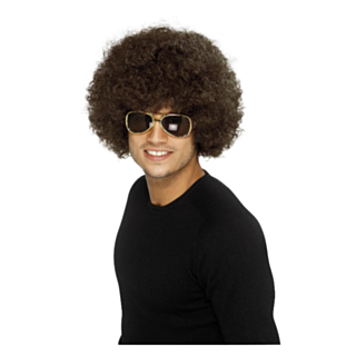 Stor Funky 70-tal Afroperuk Brun