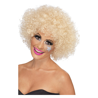 Stor Funky 70-tal Afroperuk Blond