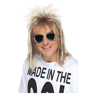 80-tal Rockstjärna Peruk Blond