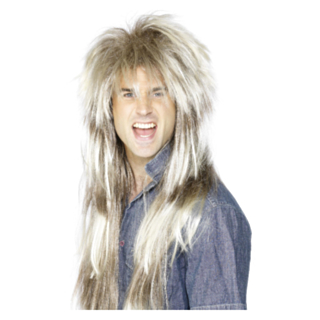 80-tal Rockstjärna Peruk Blond/Brun