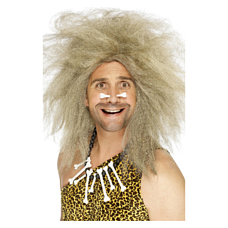 Lång Blond Grottmansperuk