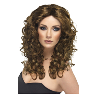 Glamourös peruk Brun