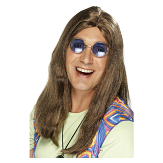 Lång Hippieperuk Brun