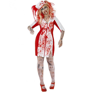 Zombie Sjuksköterska Maskeraddräkt