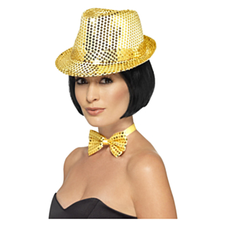 Paljett Trilby Guld