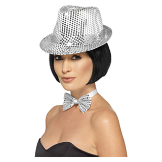 Paljett Trilby Silver
