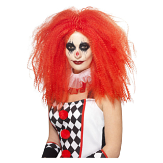 Lång Clownperuk Röd