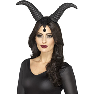 Demon Horn Diadem Svart