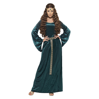 Medeltida Lady Maskeraddräkt Grön
