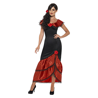 Flamenco Spansk Senorita Maskeraddräkt