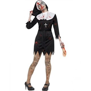Zombienunna Maskeraddräkt