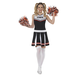 Cheerleader Maskeraddräkt Svart/Vit