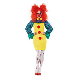 Klassisk Skräckclown Lady Maskeraddräkt