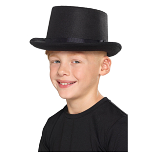 Barn Hög Hatt Svart