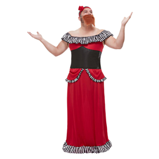 Skäggiga Damen Maskeraddräkt