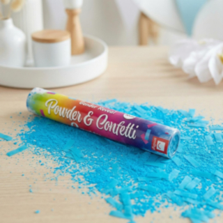 Gender Reveal Konfettirör Blå