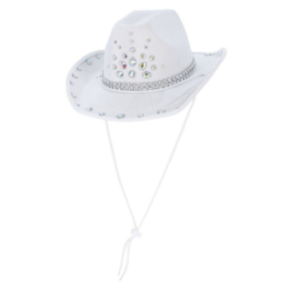 Strass Cowboyhatt Vit