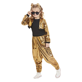 80-tal Hiphop Tjej Barndräkt