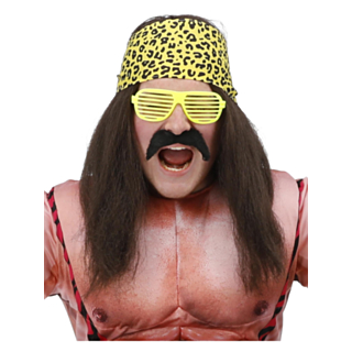 90-tals Wrestlingstjärna Maskeradset Brun
