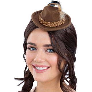 Oktoberfest Minihatt Hårklämma Brun