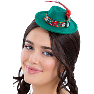 Oktoberfest Minihatt Hårklämma Grön