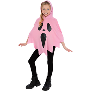 Spöke Poncho Barndräkt Ljusrosa