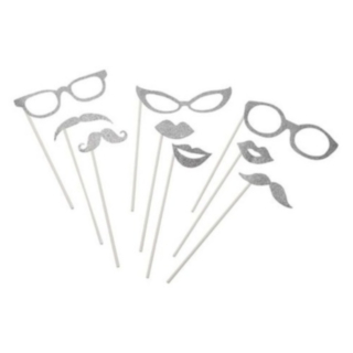 Silver Photobooth Rekvisita