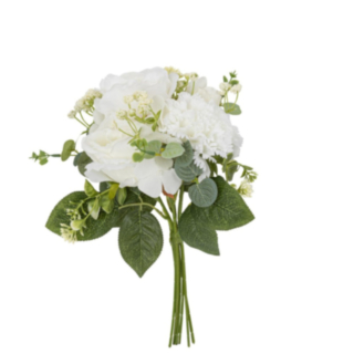 Konstgjord Blombukett Vit/Grön