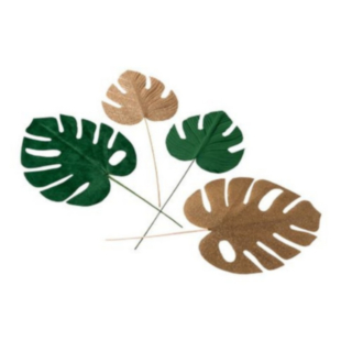 Tropiska Blad Grön/Guld