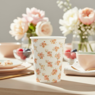 Blommor Pappersmuggar Persika