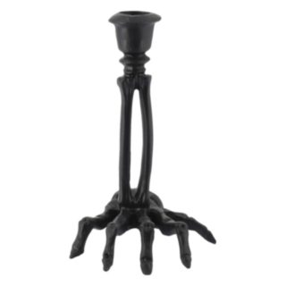 Skelett Hand Ljusstake Svart