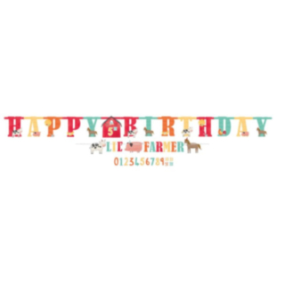 Bondgård Happy Birthday Banner