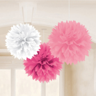 Pom Poms Rosa/Vit