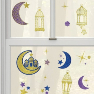 Eid Mubarak Fönsterklistermärken