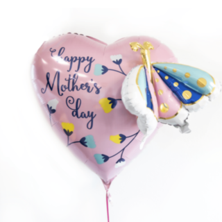 Hjärta Mother's Day Fjäril Folieballong