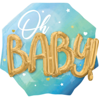 Oh Baby Folieballong Blå