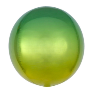 Orbz Folieballong Ombre Grön/Gul