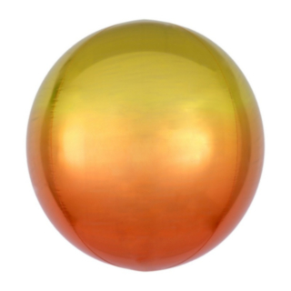 Orbz Folieballong Ombre Gul/Orange