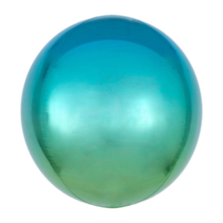 Orbz Folieballong Ombre Blå/Grön